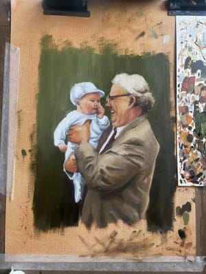 Grandad Painting, March 2025